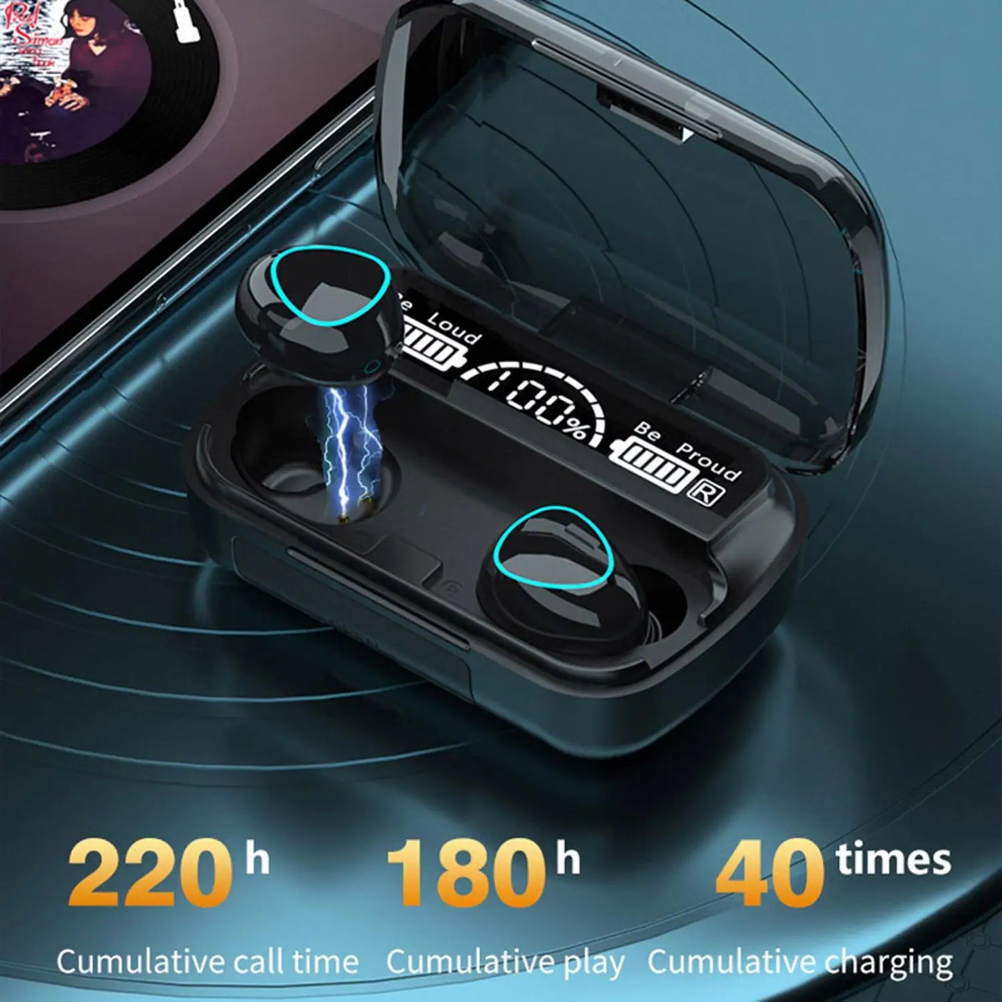 Experience Ultimate Freedom with TWS M10 Wireless Bluetooth Headphones - 9D Stereo Sound, LED Display & 3500mAh Charging Box!
