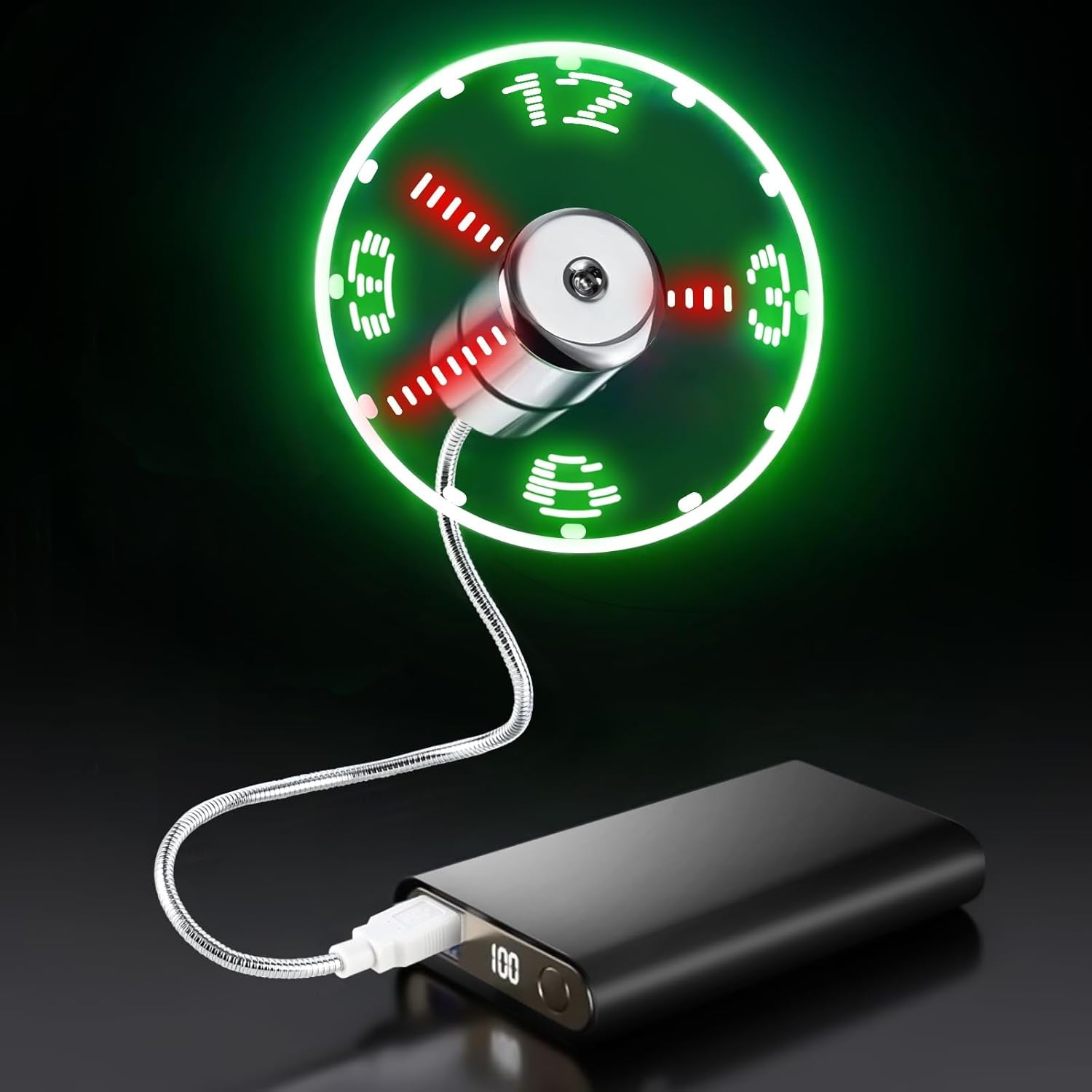 Innovative LED USB Clock Fan - Stay Cool While Telling Time! Perfect for Gifting on Christmas and Father's Day with 1 Year Warranty