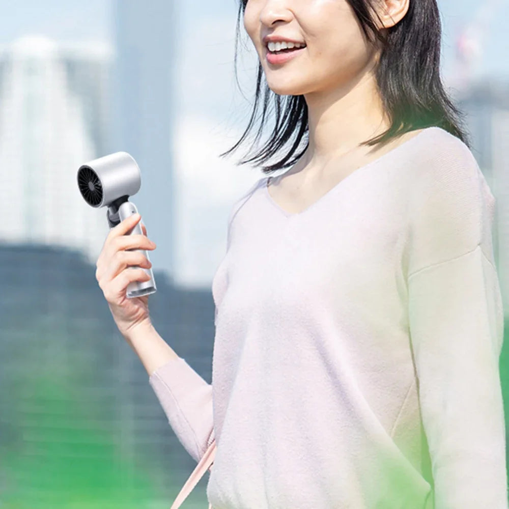 Experience Ultimate Cooling Anywhere with the 100 Turbos Chilled Ice Sensation Mini Turbo Speed Fan - USB Powered, Perfect for Outdoor Adventures, Office, and Dorm!