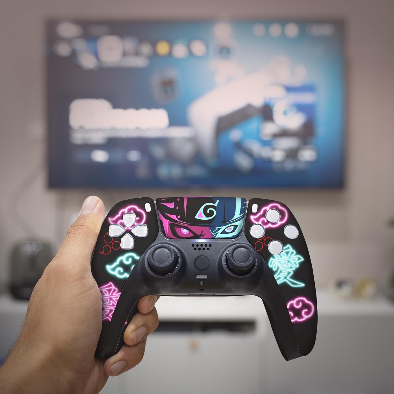 Elevate Your Gaming Experience with the Natrruto Custom Wireless PS-5 Controller - Unique Hydro-Dip Design for PlayStation 5 by BCB Controllers