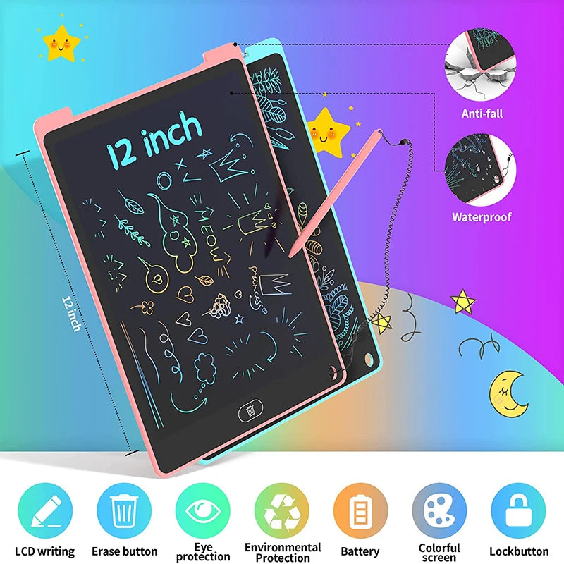 Transform Your Creativity with the 8.5/12 Inch LCD Writing Tablet - Perfect Digital Drawing Pad for Kids and Adults!