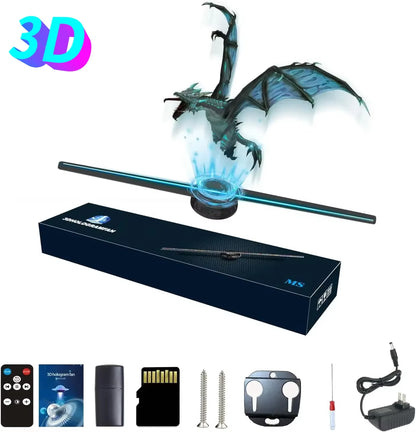 Elevate Your Advertising with the 42CM 3D Hologram Fan - Stunning Holographic Projector for Retail, Bars, and Events