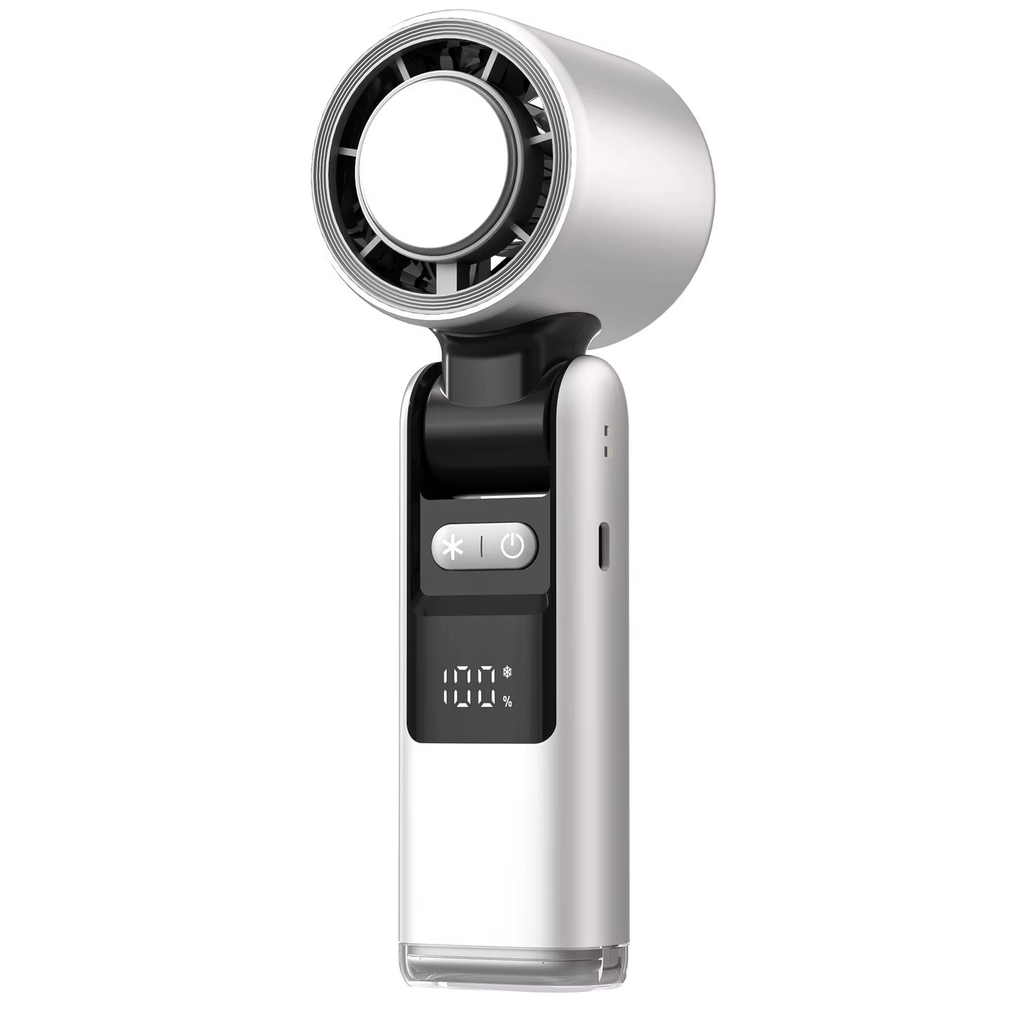 Experience Ultimate Cooling Anywhere with the 100 Turbos Chilled Ice Sensation Mini Turbo Speed Fan - USB Powered, Perfect for Outdoor Adventures, Office, and Dorm!