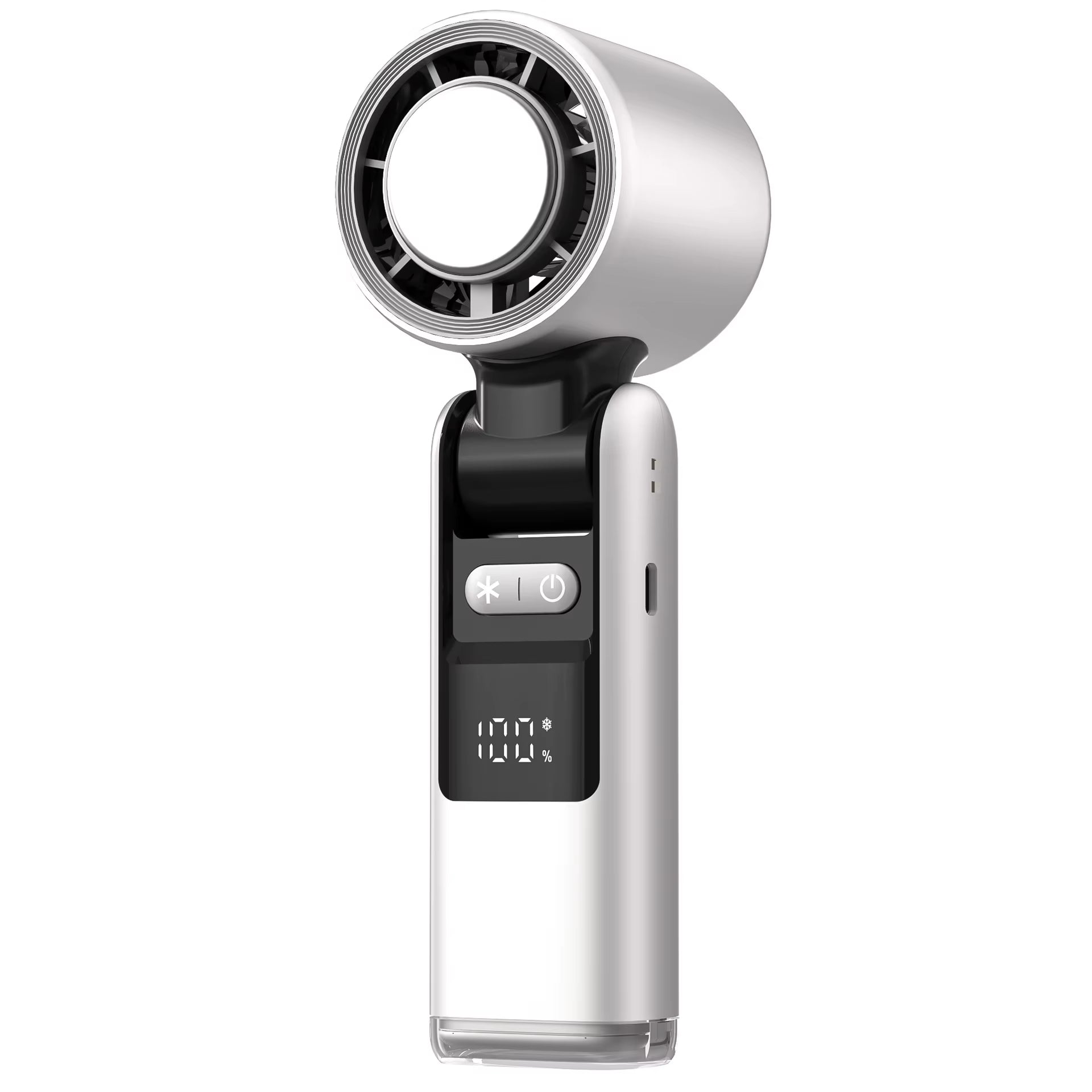 Experience Ultimate Cooling Anywhere with the 100 Turbos Chilled Ice Sensation Mini Turbo Speed Fan - USB Powered, Perfect for Outdoor Adventures, Office, and Dorm!