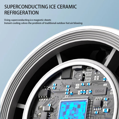 Experience Ultimate Cooling Anywhere with the 100 Turbos Chilled Ice Sensation Mini Turbo Speed Fan - USB Powered, Perfect for Outdoor Adventures, Office, and Dorm!
