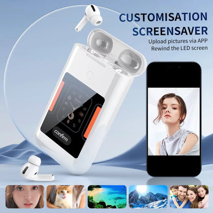 Experience the Future of Sound with FLLTF A98 BOX: Multifunctional In-Ear Bluetooth Earphones with Touch Screen Charging Case