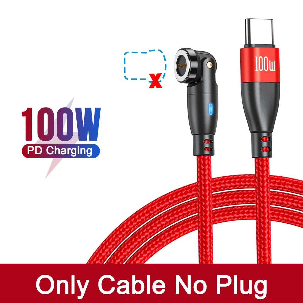 Experience Lightning-Fast Charging with the 100W Magnetic USB Type C Cable - Perfect for iPhone, Samsung, and MacBook!