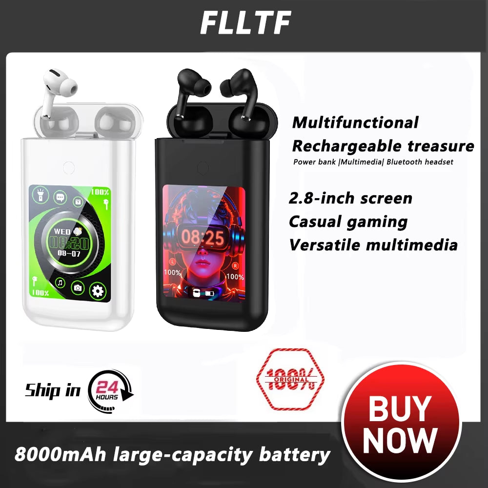 Experience the Future of Sound with FLLTF A98 BOX: Multifunctional In-Ear Bluetooth Earphones with Touch Screen Charging Case