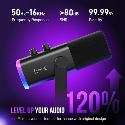Elevate Your Streaming with the Ampligame AM8 Dynamic USB/XLR Microphone - Perfect for Podcasts, Gaming, and More!