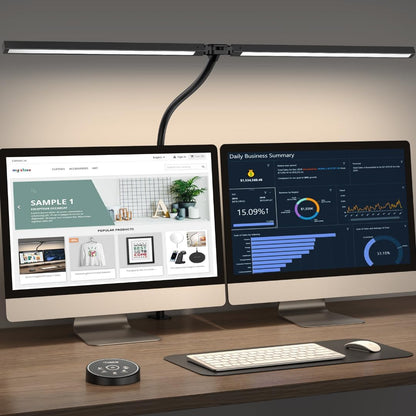 Transform Your Workspace with the Eye-Caring LED Desk Lamp - Adjustable, Remote-Controlled, and Perfect for Reading, Studying, and Crafting!