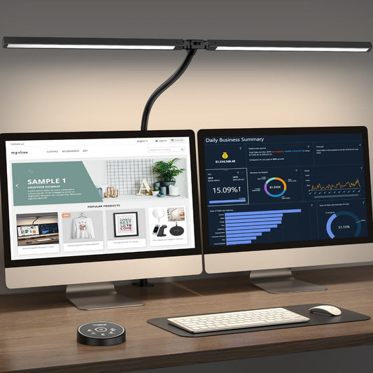 Transform Your Workspace with the Eye-Caring LED Desk Lamp - Adjustable, Remote-Controlled, and Perfect for Reading, Studying, and Crafting!