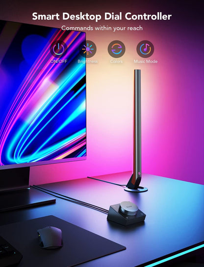 Enhance Your Gaming Experience with RGBIC Gaming Light Bars H6047 - Smart LED Lights with Music Sync and Over 60 Scene Modes, Compatible with Alexa & Google Assistant