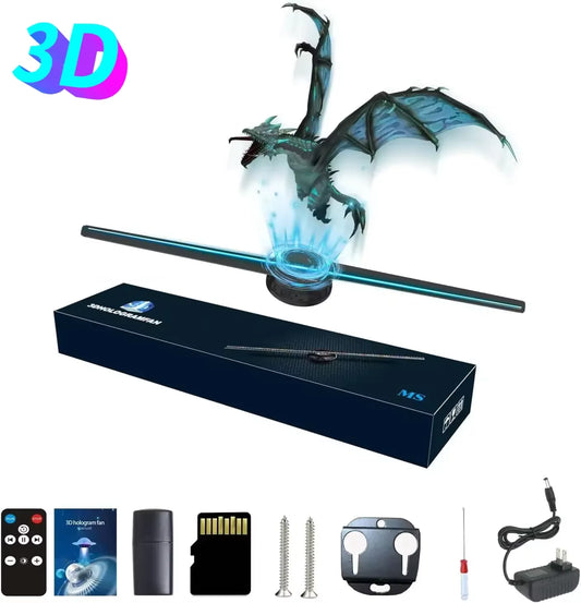Elevate Your Advertising with the 42CM 3D Hologram Fan - Stunning Holographic Projector for Retail, Bars, and Events