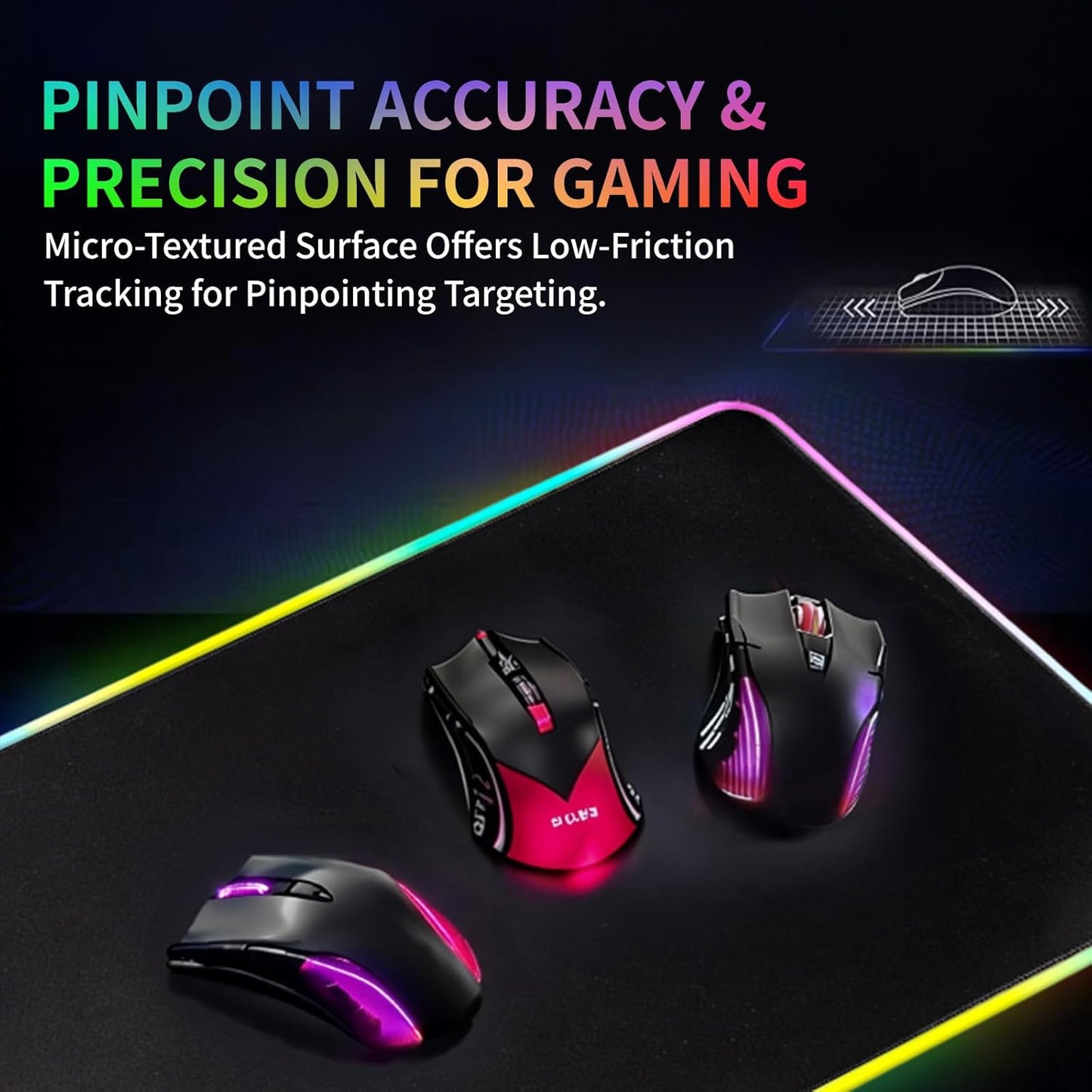 Elevate Your Gaming Experience with the RGB Gaming Mouse Pad - 15W Wireless Charging, 10 LED Light Modes, and Extra Large Surface for Ultimate Comfort