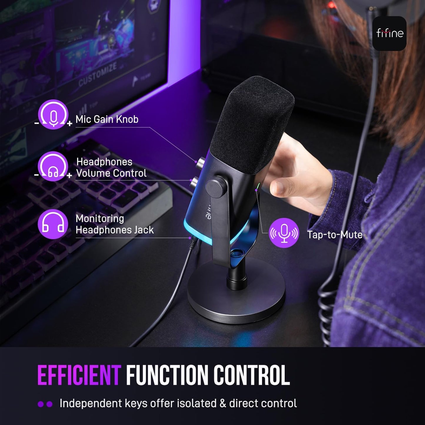 Elevate Your Streaming with the Ampligame AM8 Dynamic USB/XLR Microphone - Perfect for Podcasts, Gaming, and More!
