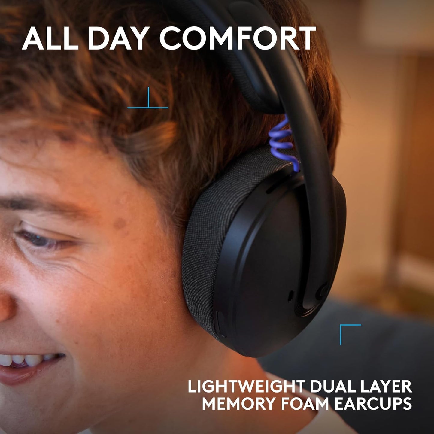 Logitech G325 LIGHTSPEED Wireless Gaming Headset - Immerse Yourself in 24-Bit Audio with All-Day Comfort, Built-In Noise-Cancelling Mic, and 24+ Hour Battery Life for PC, PS5, and Mobile Gaming.