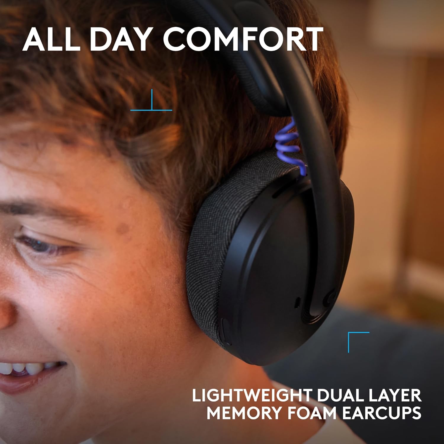 Logitech G325 LIGHTSPEED Wireless Gaming Headset - Immerse Yourself in 24-Bit Audio with All-Day Comfort, Built-In Noise-Cancelling Mic, and 24+ Hour Battery Life for PC, PS5, and Mobile Gaming.