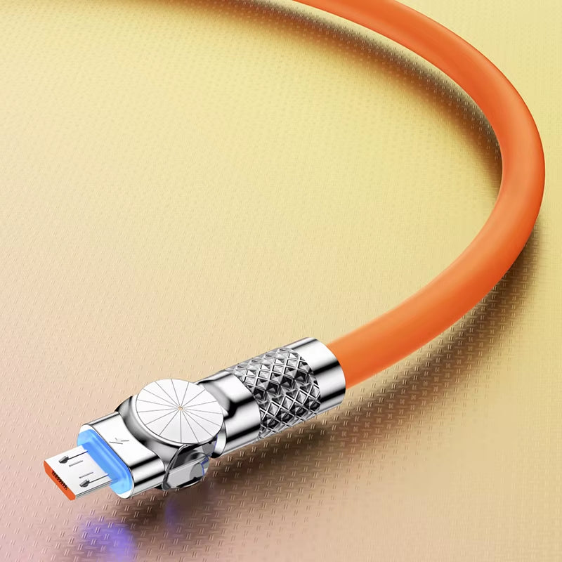 Experience Lightning-Fast Charging with the Micro USB 120W 3A Elbow Data Cable for Samsung Galaxy S7, S5, Xiaomi, and More!