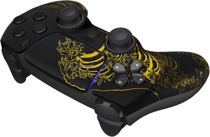 Unleash Your Gaming Potential with the Golden Waves Wireless Controller for PS5 - Custom Designs Available!