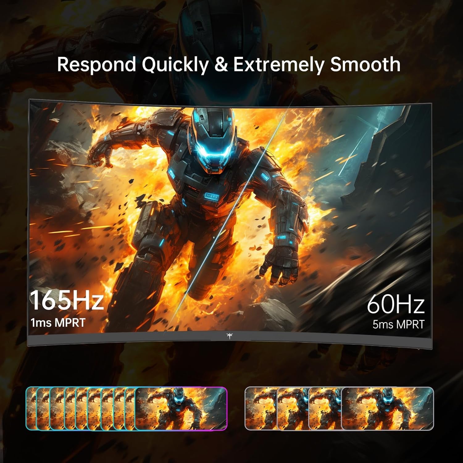 Experience Gaming Like Never Before with the 32 Inch FHD 1080P Curved Monitor - Unleash 165Hz Refresh Rate and 1ms Response Time for Ultimate Performance!