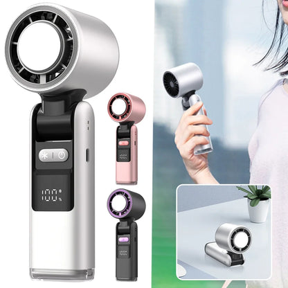 Experience Ultimate Cooling Anywhere with the 100 Turbos Chilled Ice Sensation Mini Turbo Speed Fan - USB Powered, Perfect for Outdoor Adventures, Office, and Dorm!