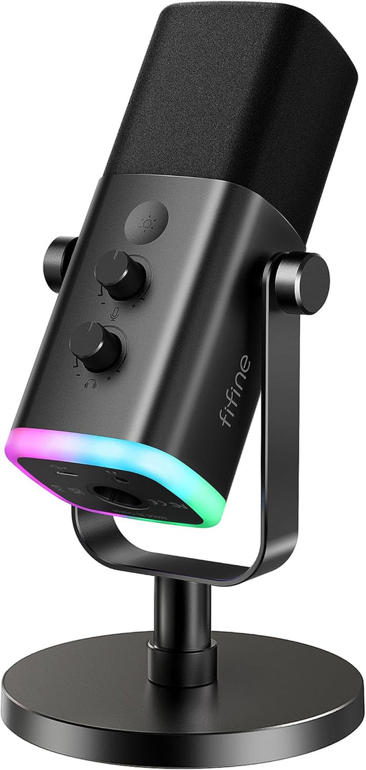 Elevate Your Streaming with the Ampligame AM8 Dynamic USB/XLR Microphone - Perfect for Podcasts, Gaming, and More!