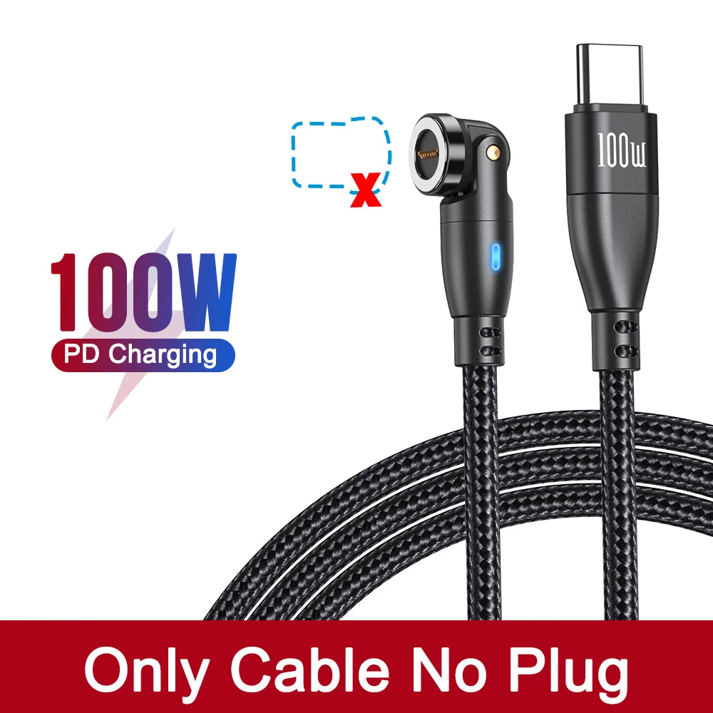Experience Lightning-Fast Charging with the 100W Magnetic USB Type C Cable - Perfect for iPhone, Samsung, and MacBook!