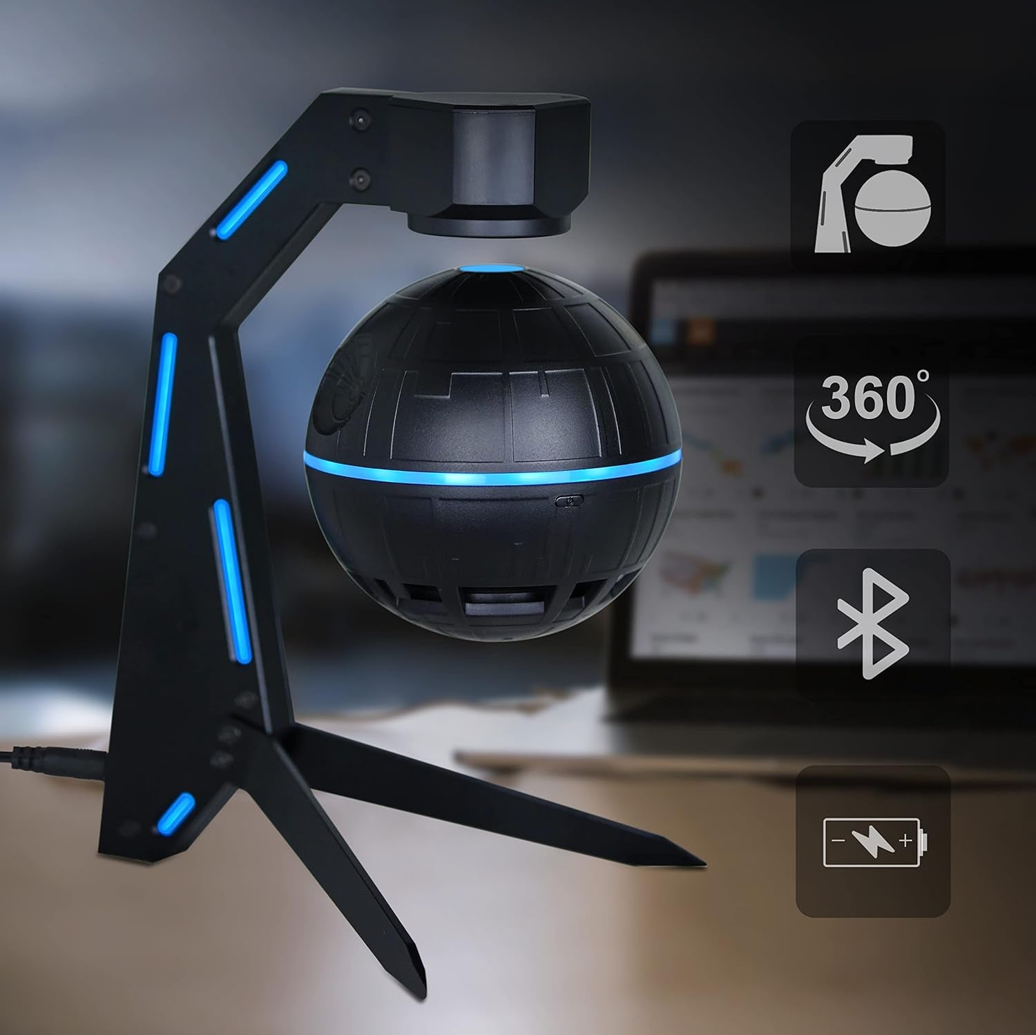 Experience the Future: Magnetic Levitation Bluetooth Speaker with 5W Sound and Stunning Design - Perfect Gift for Tech Lovers and Home Decor