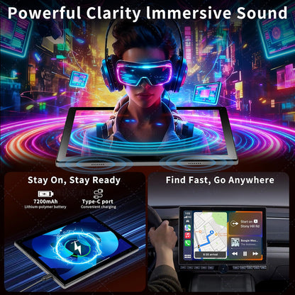 Experience Ultimate Versatility with the 10-Inch Android 15 Tablet - 24GB RAM, 128GB Storage, and Included Keyboard for Effortless Productivity