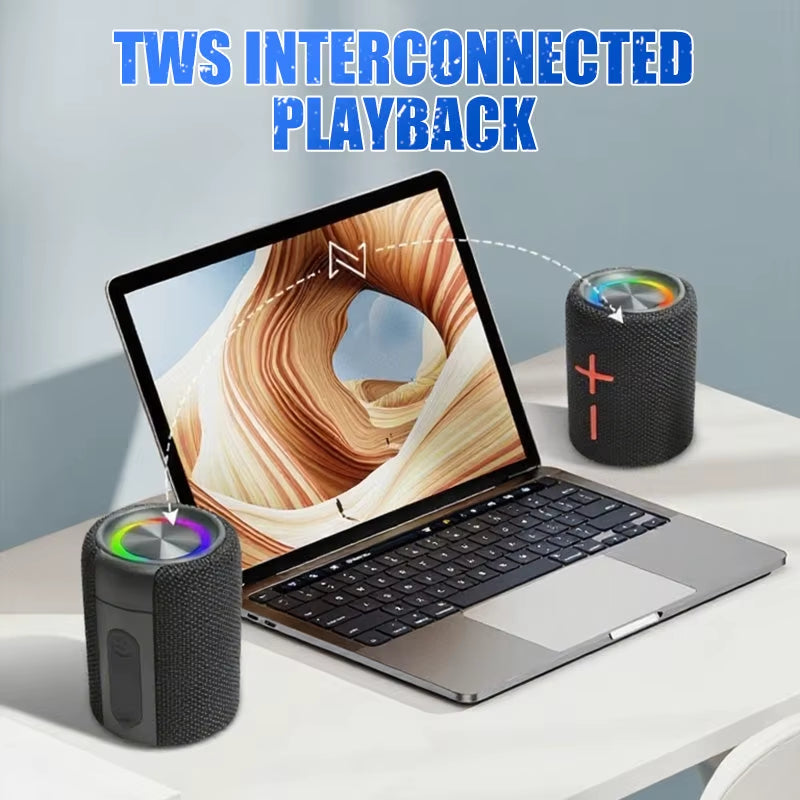Experience Immersive Sound Anywhere with the 2-in-1 Magnetic Splittable Bluetooth Speaker - 20W Power, IPX6 Waterproof, and TWS Stereo