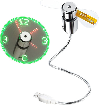 Innovative LED USB Clock Fan - Stay Cool While Telling Time! Perfect for Gifting on Christmas and Father's Day with 1 Year Warranty