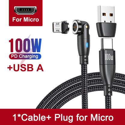 Experience Lightning-Fast Charging with the 100W Magnetic USB Type C Cable - Perfect for iPhone, Samsung, and MacBook!