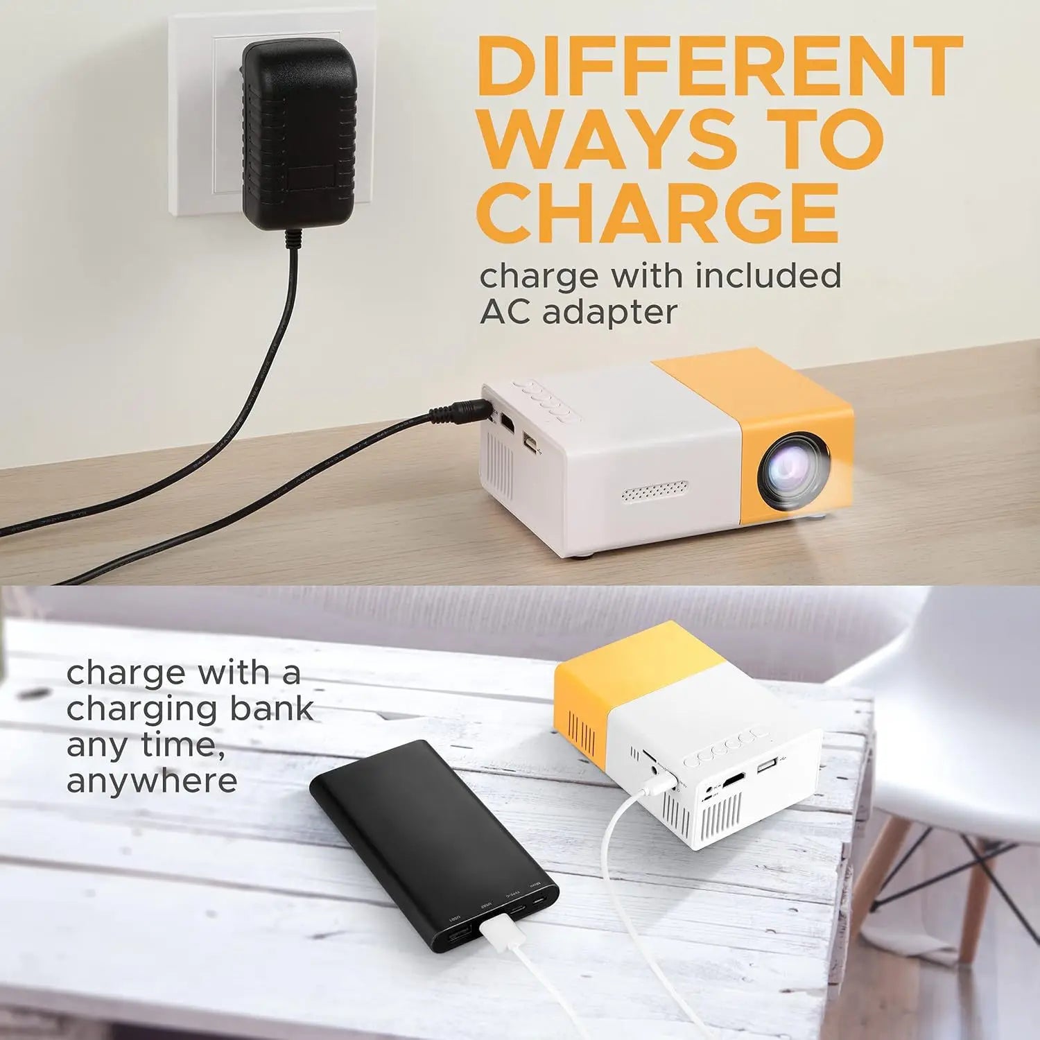 Experience Stunning Visuals with Our Native HD Mini Projector - Perfect for Home Theater and Mobile Screen Mirroring!