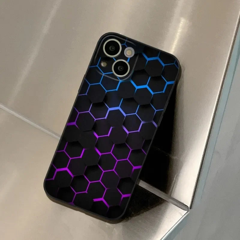 Stylish Car Carbon Fibre Full Coverage Phone Case for iPhone 17, 16 Pro, 15 Pro Max, 14 Pro, 12 Pro, and More - Premium Black TPU Protection