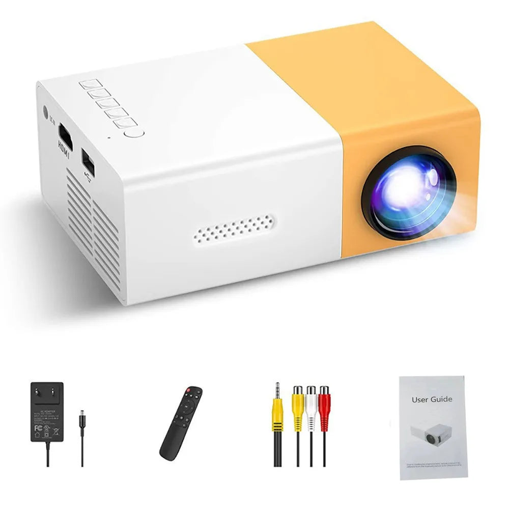 Experience Stunning Visuals with Our Native HD Mini Projector - Perfect for Home Theater and Mobile Screen Mirroring!