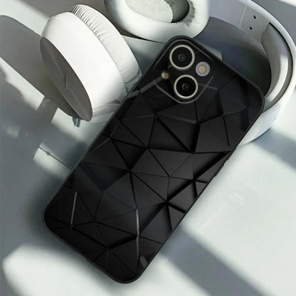 Stylish Car Carbon Fibre Full Coverage Phone Case for iPhone 17, 16 Pro, 15 Pro Max, 14 Pro, 12 Pro, and More - Premium Black TPU Protection