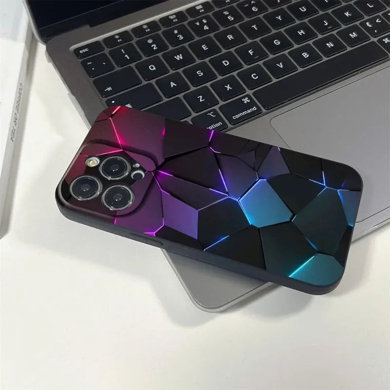 Stylish Car Carbon Fibre Full Coverage Phone Case for iPhone 17, 16 Pro, 15 Pro Max, 14 Pro, 12 Pro, and More - Premium Black TPU Protection