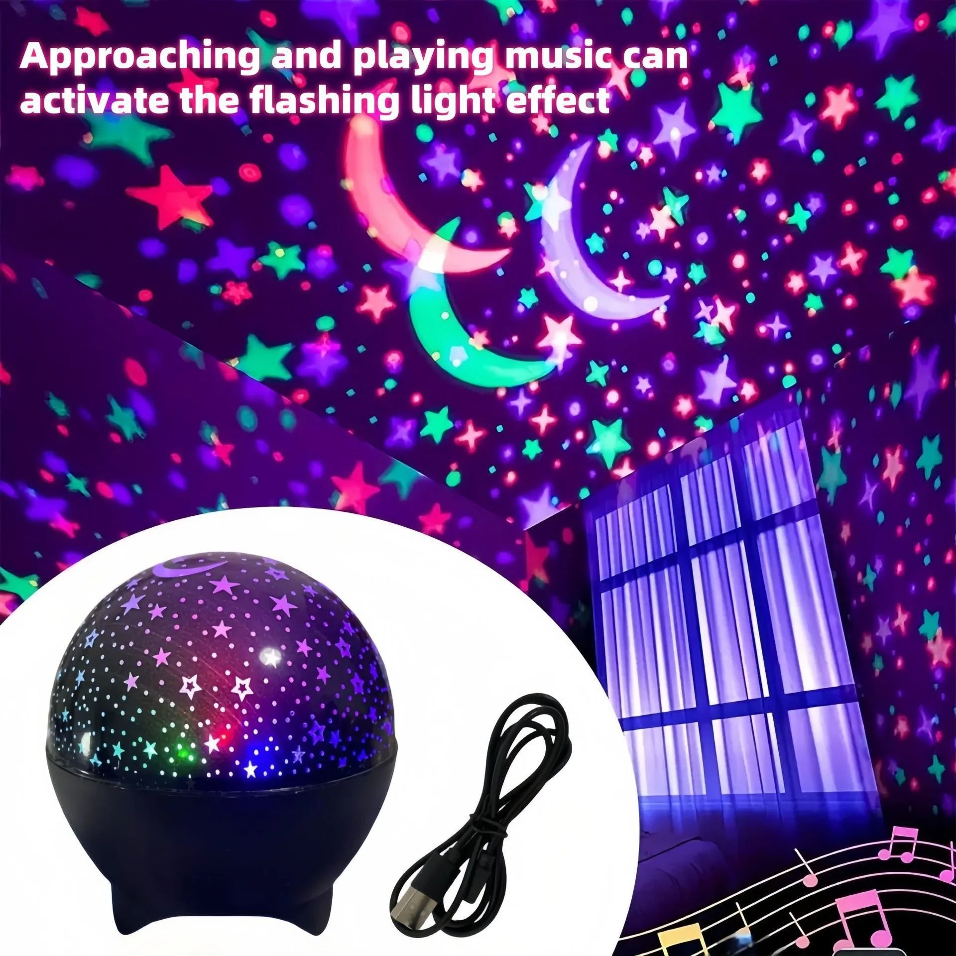 Transform Your Space with the RGB Night Lights LED Projector – Starry Moon Galaxy Projection Lamp for Kids' Rooms and Holiday Decor!