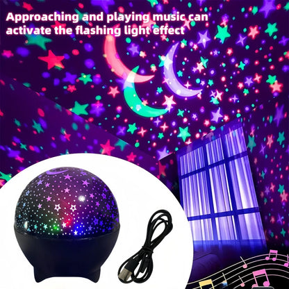 Transform Your Space with the RGB Night Lights LED Projector – Starry Moon Galaxy Projection Lamp for Kids' Rooms and Holiday Decor!