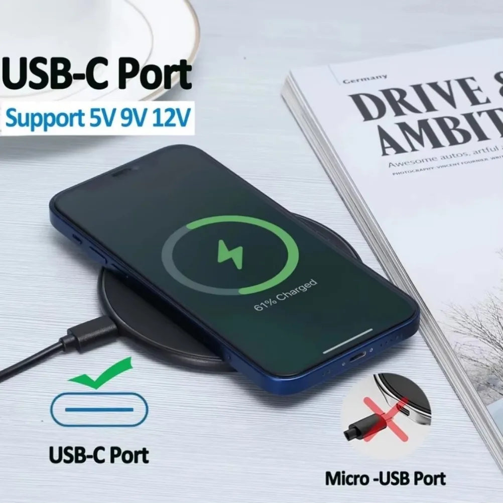 Ultra-Fast 200W Wireless Charger Pad - Compatible with Samsung Galaxy S25/S24/S23/S22, Xiaomi, iPhone 16/15/14/13/12 Pro Max & More!
