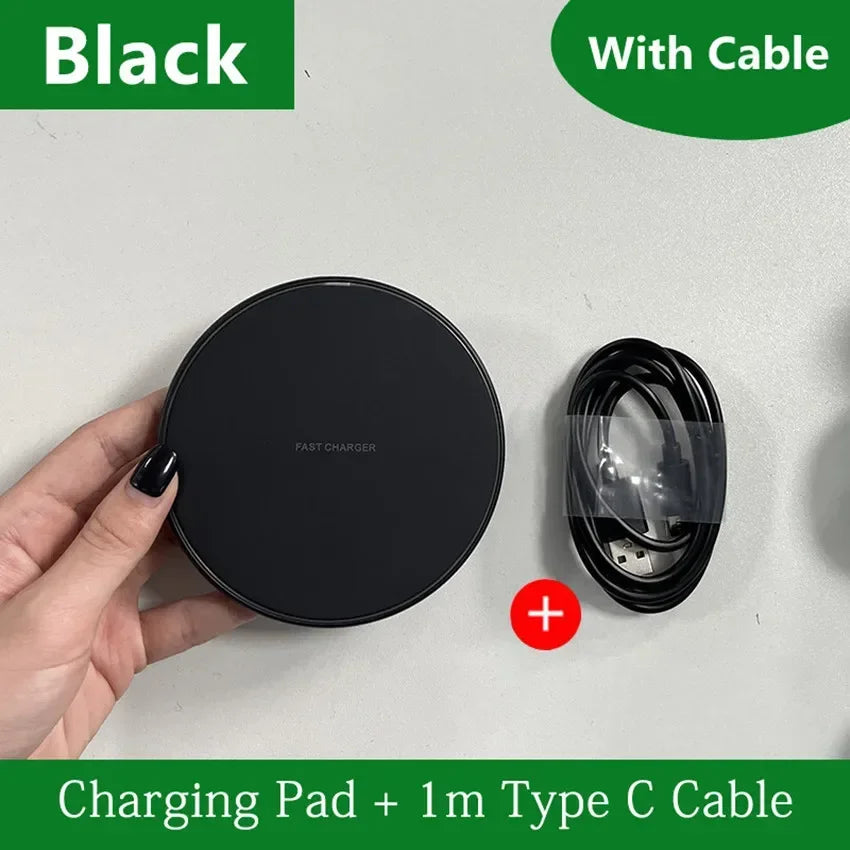 Ultra-Fast 200W Wireless Charger Pad - Compatible with Samsung Galaxy S25/S24/S23/S22, Xiaomi, iPhone 16/15/14/13/12 Pro Max & More!
