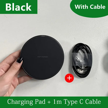 Ultra-Fast 200W Wireless Charger Pad - Compatible with Samsung Galaxy S25/S24/S23/S22, Xiaomi, iPhone 16/15/14/13/12 Pro Max & More!