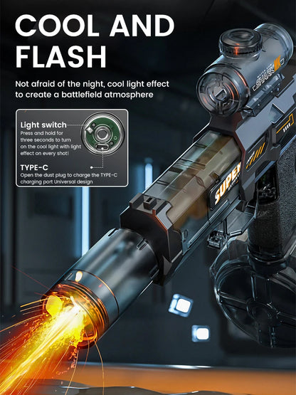Exciting Military-Themed Electric Water Gun for Kids - Perfect for Summer Beach and Pool Battles!