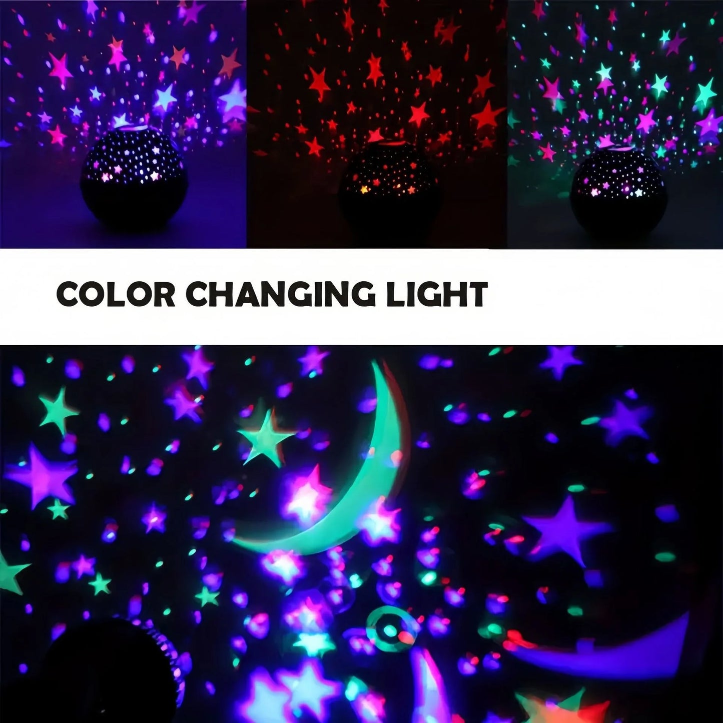 Transform Your Space with the RGB Night Lights LED Projector – Starry Moon Galaxy Projection Lamp for Kids' Rooms and Holiday Decor!
