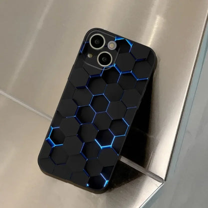 Stylish Car Carbon Fibre Full Coverage Phone Case for iPhone 17, 16 Pro, 15 Pro Max, 14 Pro, 12 Pro, and More - Premium Black TPU Protection