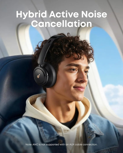 Experience Unmatched Sound Quality with the Q30 Hybrid Active Noise Cancelling Headphones - 50 Hours of Playtime and Custom EQ