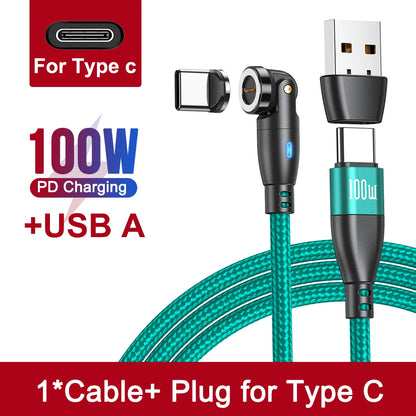 Experience Lightning-Fast Charging with the 100W Magnetic USB Type C Cable - Perfect for iPhone, Samsung, and MacBook!