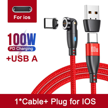 Experience Lightning-Fast Charging with the 100W Magnetic USB Type C Cable - Perfect for iPhone, Samsung, and MacBook!