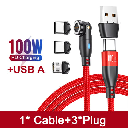 Experience Lightning-Fast Charging with the 100W Magnetic USB Type C Cable - Perfect for iPhone, Samsung, and MacBook!