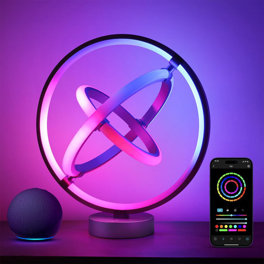 Transform Your Space with the TB1 AI Smart Table Lamp - RGB+IC Color Changing LED Light with Voice Control and Music Sync for Ultimate Ambiance